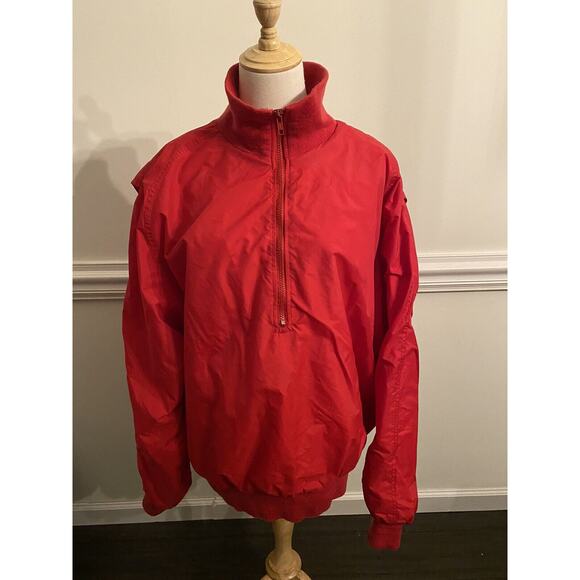 VTG Wiman Golf 1/2 Zip Jacket Pullover Red Nylon Inside Pocket Men’s Size XXL - Picture 1 of 9